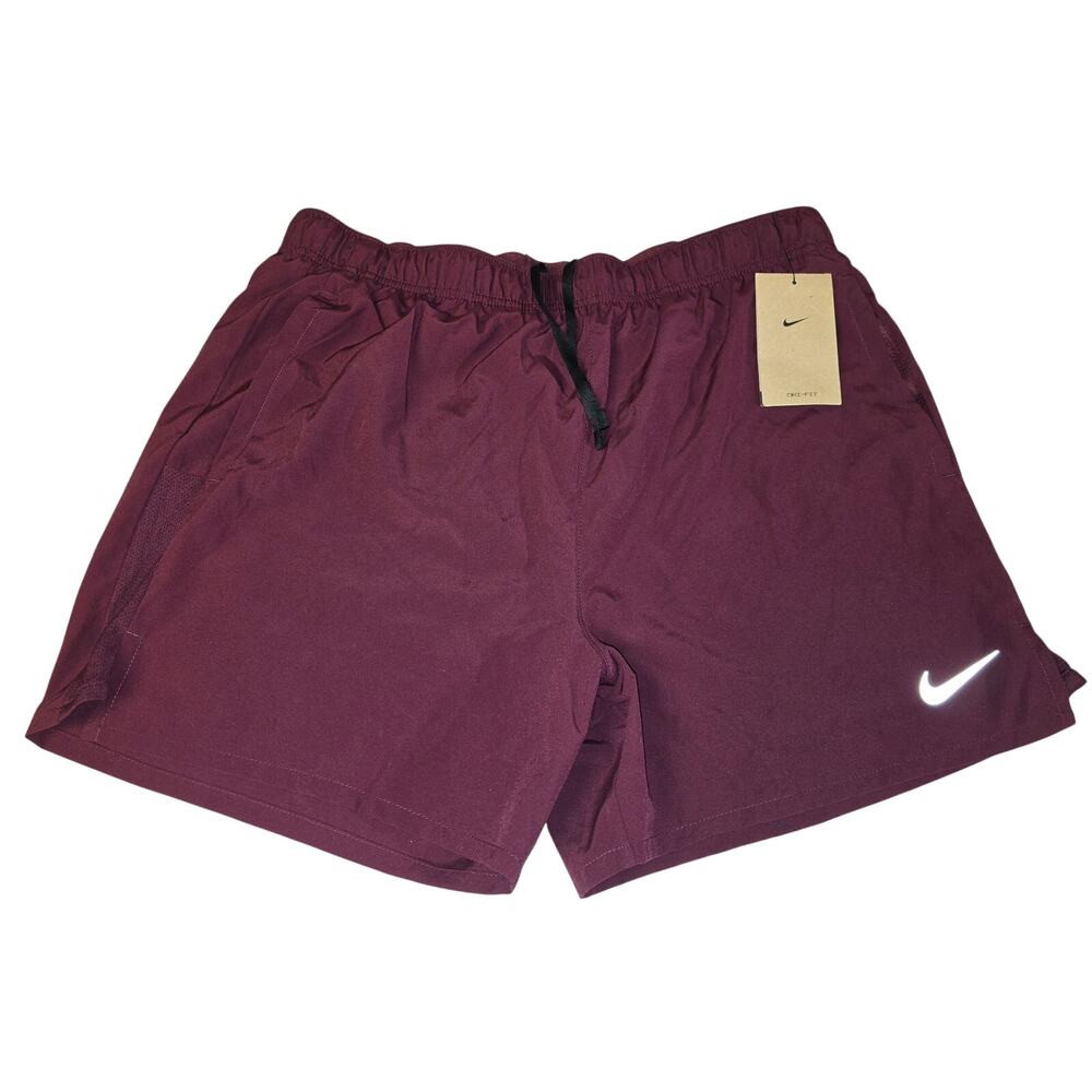 Nike Challenger Shorts Men's Large Dri-FIT 5" Running Burgundy NWT